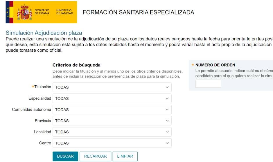  MIR 2021: así es el simulador de adjudicación de plazas que ofrece Sanidad