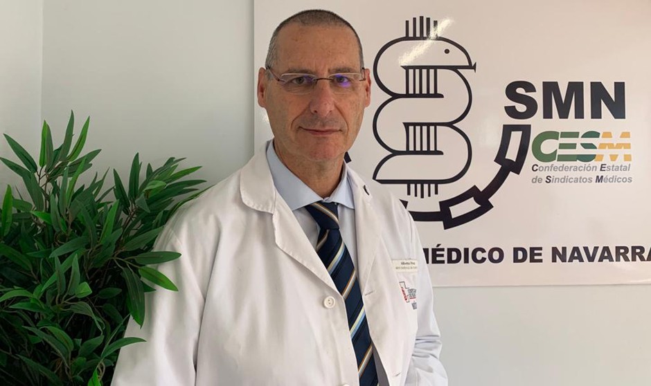 El secretario general del Sindicato Médico de Navarra, Alberto Pérez, actualiza las negociaciones con el Departamento de Salud