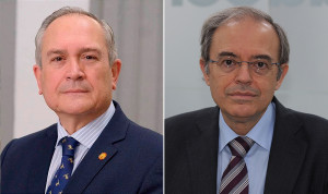 Luis Cristóbal Capitán, decano de la Facultad de Medicina de la Universidad de Sevilla, y Javier Arias, decano de la Facultad de Medicina de la UCM