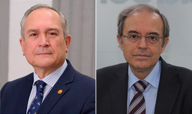 Luis Cristóbal Capitán, decano de la Facultad de Medicina de la Universidad de Sevilla, y Javier Arias, decano de la Facultad de Medicina de la UCM