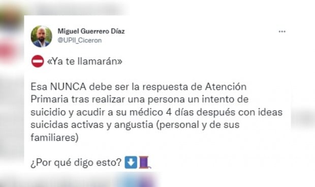 ¿Qué frase deben evitar los médicos en pacientes con ideas suicidas?