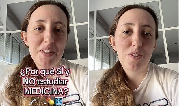 Irene Piñatel, estudiante de tercero de Medicina, indica los pros y contras de hacer Medicina.