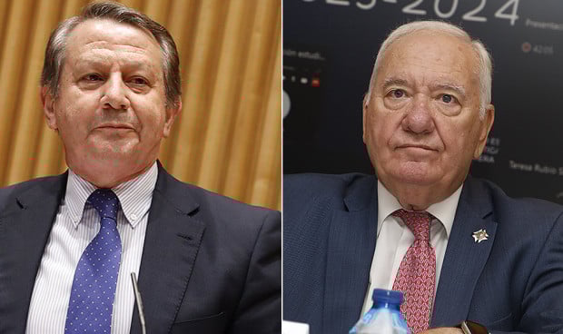  José Mª Domínguez Roldán, presidente de la Comisión Central de Deontología del Cgcom y Florentino Pérez Raya, presidente de CGE 