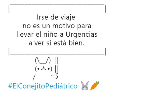 "Un viaje no es motivo para llevar el niño a urgencias a ver si está bien"