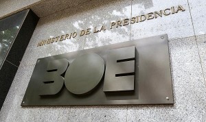 Placa del BOE, en el Ministerio de la Presidencia