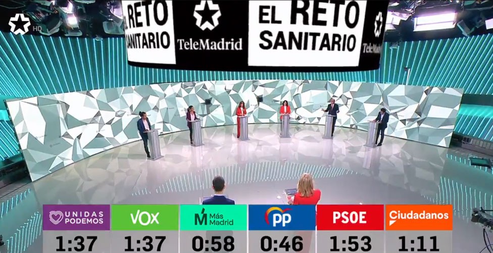 4M: vacunación prioritaria, único 'acuerdo' del debate electoral de bandos