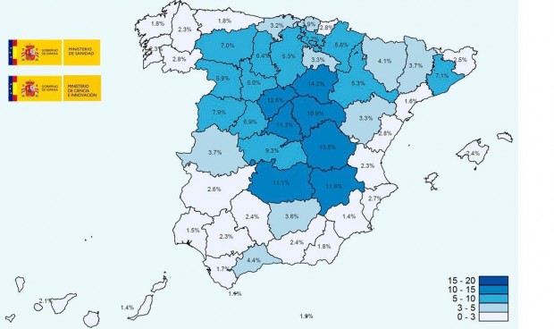 Coronavirus seroprevalencia: inmunidad del 5% y 7 provincias con más del 10