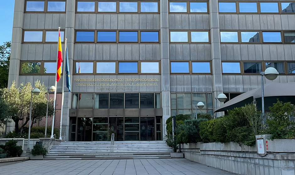 Sede del Ministerio de Ciencia, Innovación y Universidades, que ha acelerado la homologación médica y enfermera en los últimos siete años