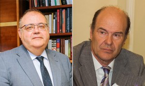  Alejandro Vázquez, consejero de Sanidad de Castilla y León; y José Luis Díaz Villarig, presidente del CESM-CyL, acuerdan las condiciones laborales y económicas de los médicos del Sacyl.