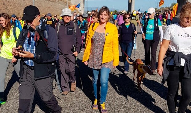 Alba Vergés se une a las 'Marchas por la libertad' junto a Quim Torra