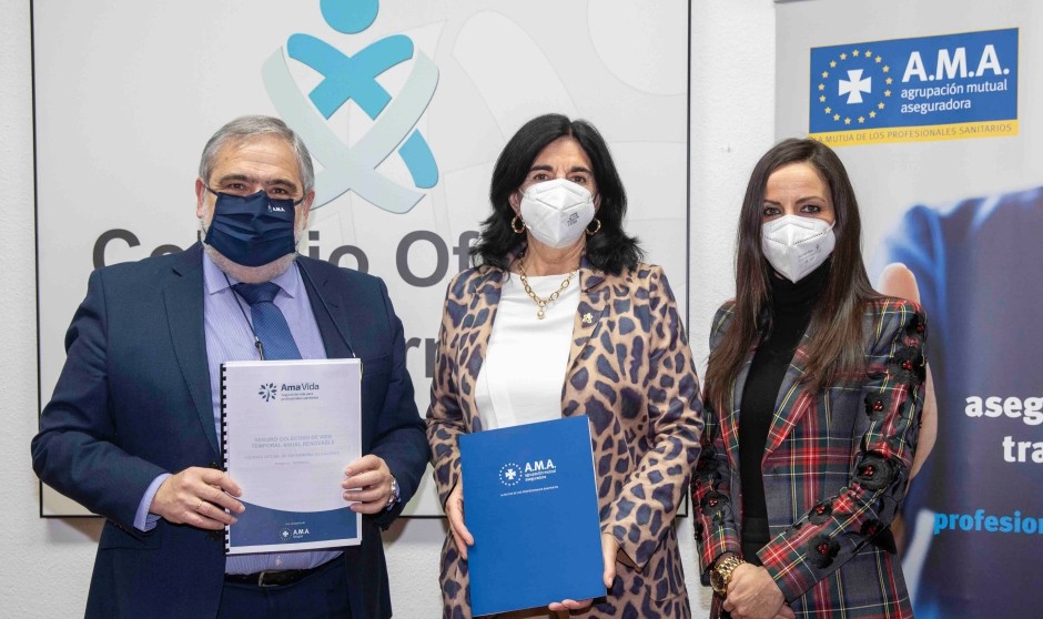 AMA firma una póliza colectiva de Vida con enfermeros de Cáceres