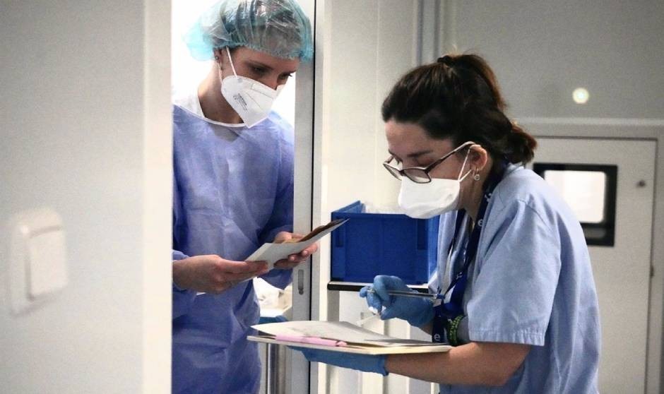 Enfermeras durante una jornada de trabajo. 