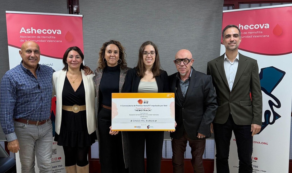 Ashecova recibe el premio Hemofit de Sobi por su proyecto 'Hemotrack'