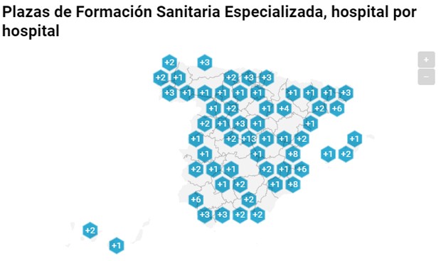 Así se distribuye la oferta MIR 2020, hospital por hospital 