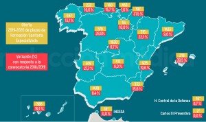 Así se reparte la oferta MIR 2020 por comunidades y especialidades