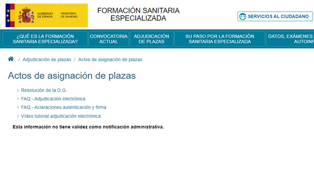 Asignación MIR online: ya está disponible la plataforma para elegir plazas