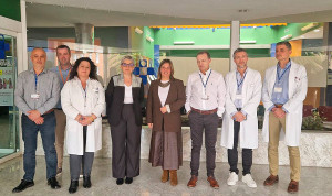 Gimena Llamedo y Concepción Saavedra en la visita al Hospital de Oriente. 