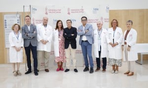  Marciano Gómez, en el centro, junto al nuevo equipo directivo de La Fe.