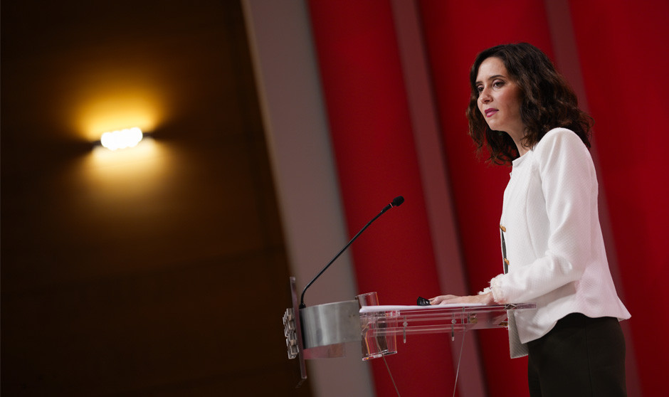 La presidenta de la Comunidad de Madrid, Isabel Díaz Ayuso, hace balance del 2025. 