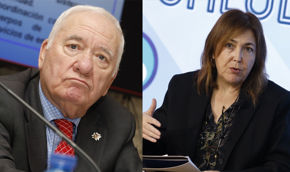 Florentino Pérez Raya, presidente del CGE y Maribel Moya, vicepresidenta de la OMC, hablan sobre la medida del Gobierno para crear paridad en los grados universitarios.