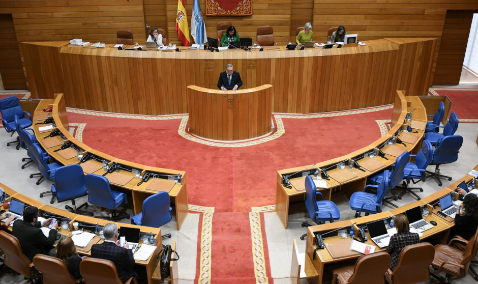  El conselleiro de Sanidade, Antonio Gómez Caamaño, en sesión plenaria.