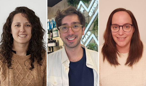  Laura Vázquez, Gerino García y Lucía Simó; médica, farmacéutico y enfermera.