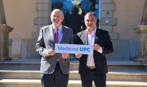  El rector de la UPC, Daniel Crespo, y el alcalde de Terrassa, Jordi Ballart. La Universitat Politècnica de Catalunya da el paso de la mano del Hospital de Terrassa