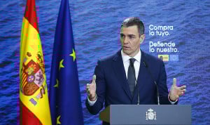 Pedro Sánchez, presidente del Gobierno, anuncia un plan de ayudas para los sectores afectados por los aranceles de EE UU