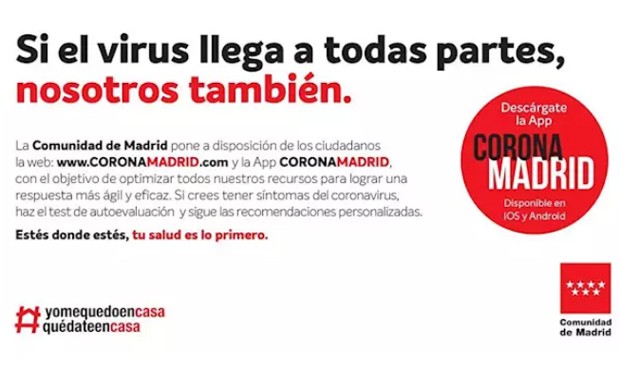 Coronavirus: Madrid lanza la app 'Coronamadrid' para diagnosticar contagios