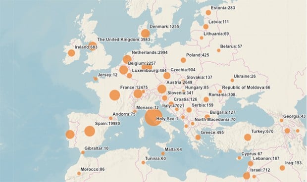 Coronavirus: mapa de la OMS en vivo con casos, muertes y países afectados