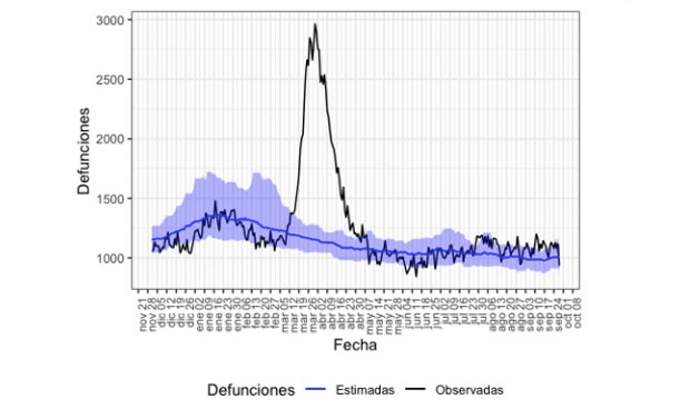 Covid-19: segundo mayor pico en exceso de mortalidad mensual de 2020