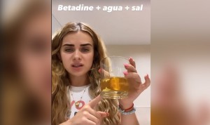 "Betadine, agua y sal", el remedio de Marina Yers para el dolor de garganta