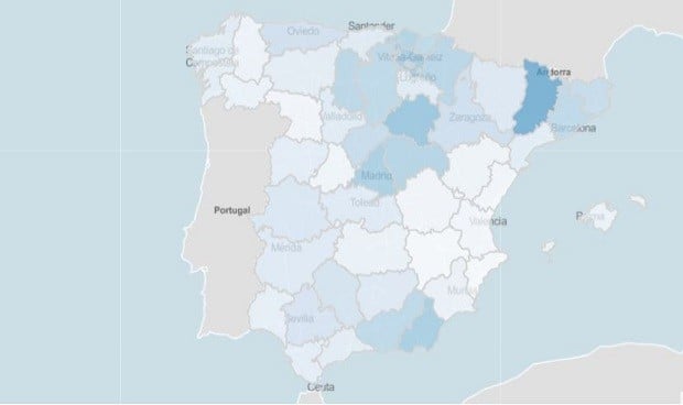 La mayor brecha Covid de incidencia entre provincias alcanza los 250 casos