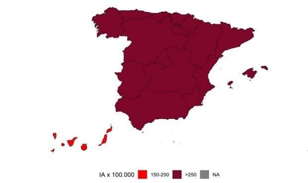 Covid tercera ola: incidencia por encima de 1.000 casos en 6 provincias