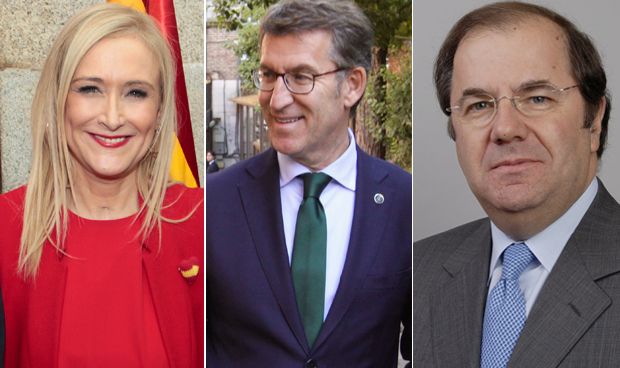 Cristina Cifuentes, Juan V. Herrera y Alberto N. Feijóo