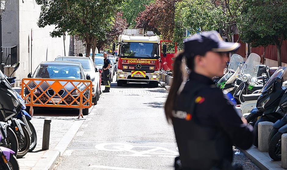  Imagen del incendio en la sede del Consejo del Centro Económico y Social