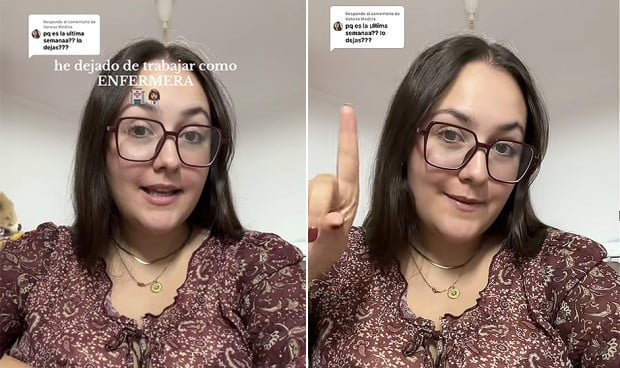 Deja su primer trabajo de enfermera para especializarse: "No me hace falta"