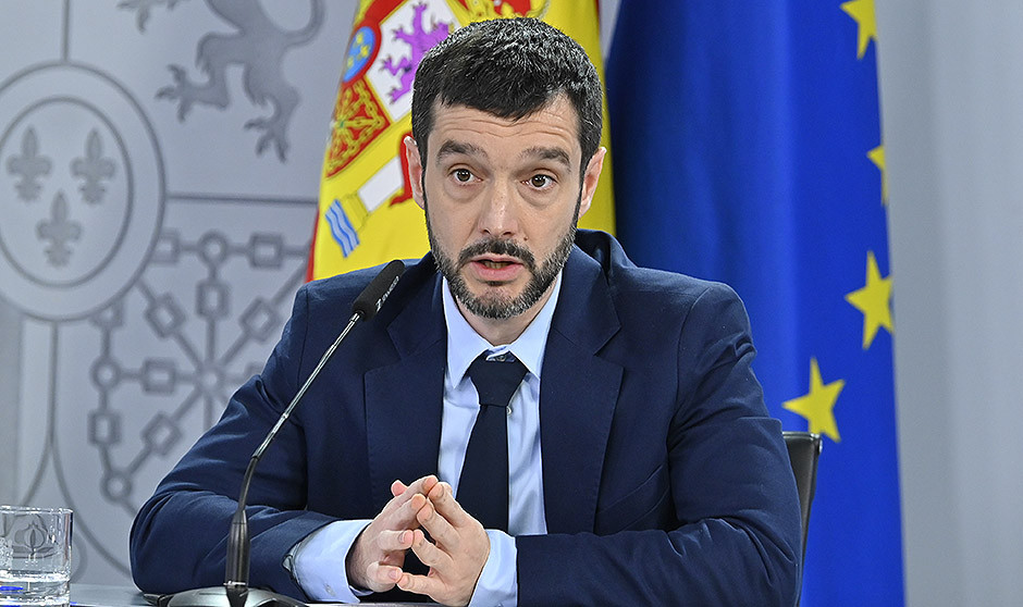 Pablo Bustinduy, ministro de Derechos Sociales, que sigue "peleando" por una financiación extra para la Ley ELA