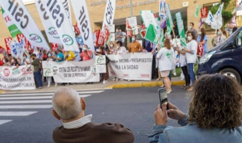 El alto riesgo covid paraliza la nueva protesta por la sanidad pública