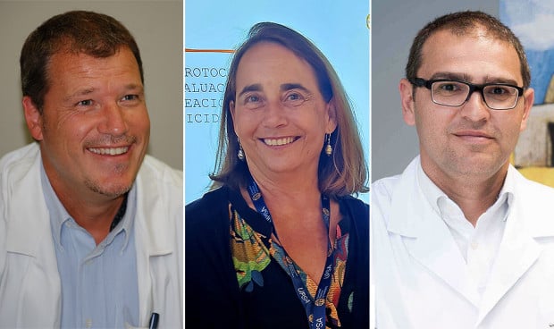 Joan Deus, coordinador asistencial del SPL de la UAB; Cristina Larroy, directora de PsiCall UCM; y Joan Miquel Gelabert, director del Espai de Benestar Piscológic de la UIB.