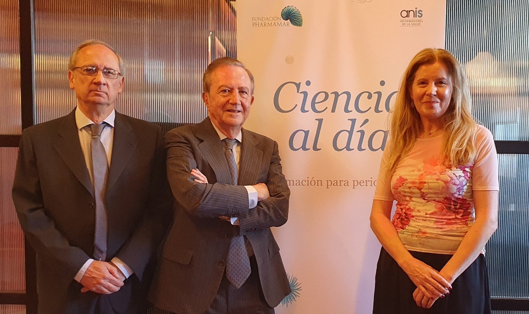 Alberto Muñoz, José María Fernández y Graziella Almendral, en el acto de PharmaMar que ha puesto de relieve la importancia de actuar sobre la mutación 'clave' del tumor, para eliminar el cáncer