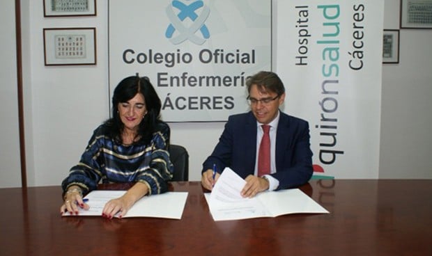 El Colegio de Enfermería de Cáceres firma un convenio con Quirónsalud