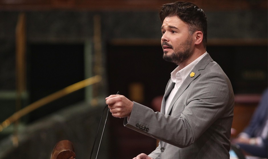 Gabriel Rufian, portavoz de ERC en el Congreso de los diputados.