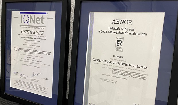 El Consejo General de Enfermería recibe el certificado ISO 27001