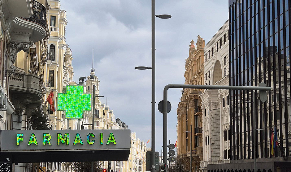 Trabajadores de oficinas de farmacia durante las concentraciones del 15 de marzo de 2026