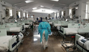 Hospital con pacientes de Covid-19 durante la pandemia