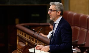 Arcadi España, ministro de Hacienda, durante una comparecencia en el Congreso de los Diputados