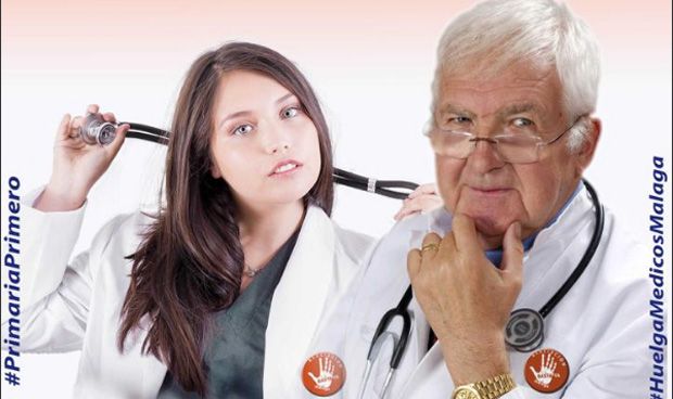 El 'desafortunado' cartel de los médicos de Málaga para ir a huelga 