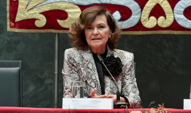Carmen Calvo, presidenta del Consejo de Estado, que ultima su dictamen sobre la reforma constitucional para blindar el derecho al aborto