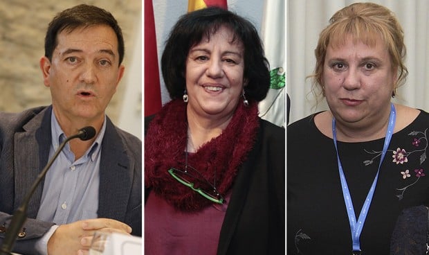 Diego Ayuso, secretario general del CGE; Natividad López, presidenta de Amece; y Engràcia Soler, presidenta de Acise-Aceese.